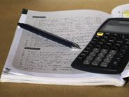 Calculator and math workbook 