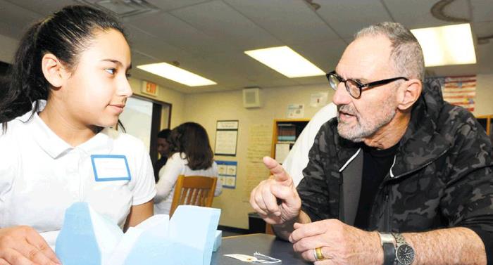 Artist Thom Mayne with Hall School Student 