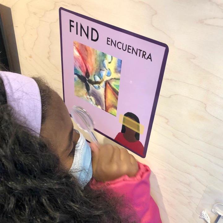 Picture from in-school field trip, with cARTie, a mobile art museum, for grades PK-2